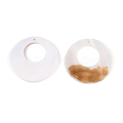 Natural Freshwater Shell Pendants SHEL-T020-45A-1
