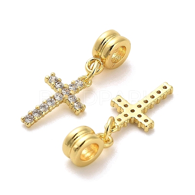 Rack Plating Brass Micro Pave Cubic Zirconia Charms KK-S398-08A-1