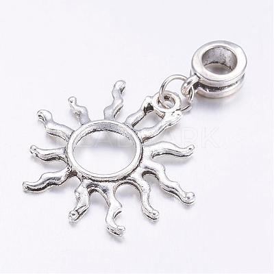 Tibetan Style Alloy European Dangle Charms PALLOY-JF00329-1