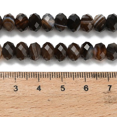 Natural Banded Agate Beads Strands G-Z111-A01-03-1
