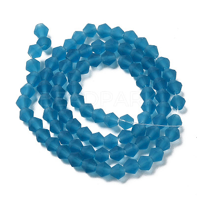 Imitate Austrian Crystal Frosted Glass Beads Strands GLAA-F029-TM2mm-B01-1