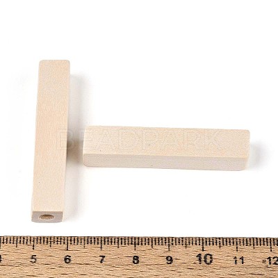 Unfinished Wood European Beads WOOD-S659-13-LF-1