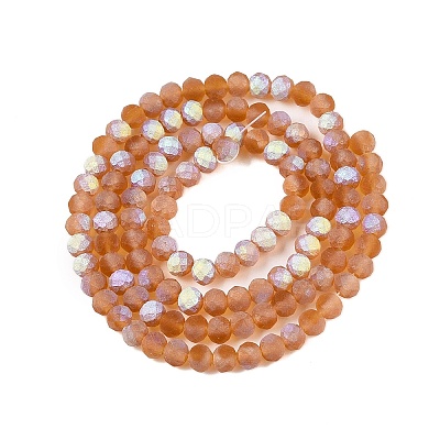 Transparent Glass Beads Strands EGLA-A044-T4mm-MB04-1