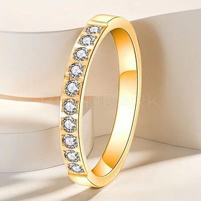 Stainless Steel and Crystal Rhinestone Finger Rings for Women FS-WG71548-15-1