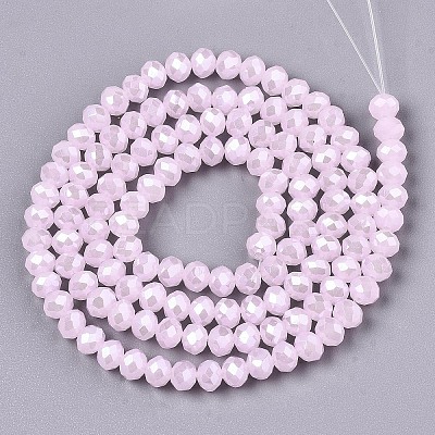 Electroplate Glass Beads Strands EGLA-A034-J10mm-A03-1