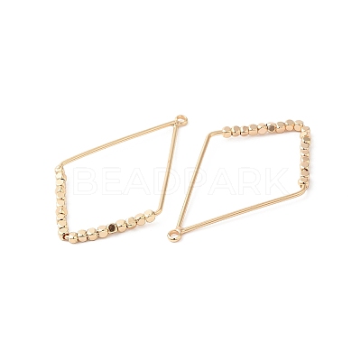 Brass Open Back Bezel Pendants KK-O144-26G-1