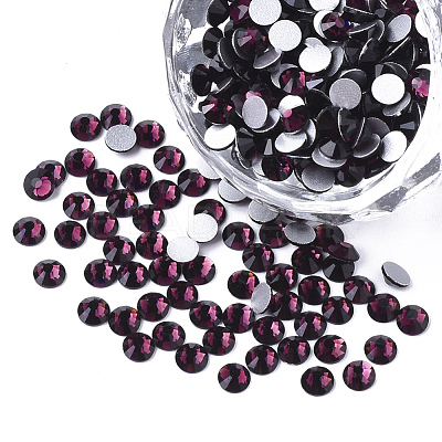 Glass Flat Back Rhinestone Cabochons RGLA-S002-12SS-22-1