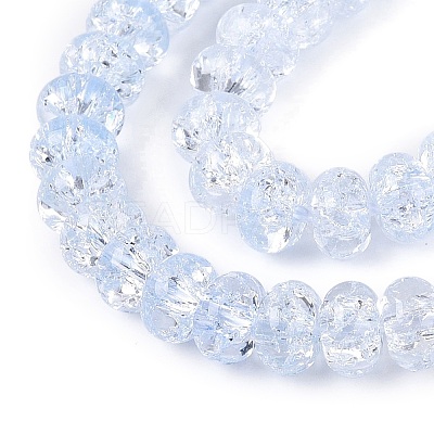 Crackle Transparent Glass Beads Strands GLAA-N069-02A-03-1