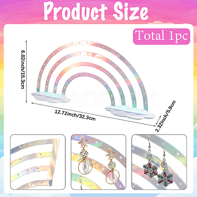 Acrylic Rainbow Cloud Earrings Display Stand EDIS-WH20012-001-1