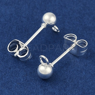 304 Stainless Steel Stud Earring Findings X-STAS-P148-07S-1