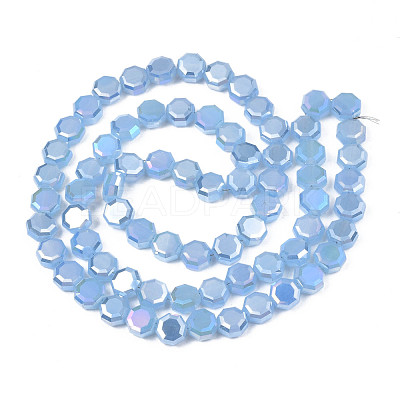 Electroplate Glass Beads Strands EGLA-N002-27-E02-1