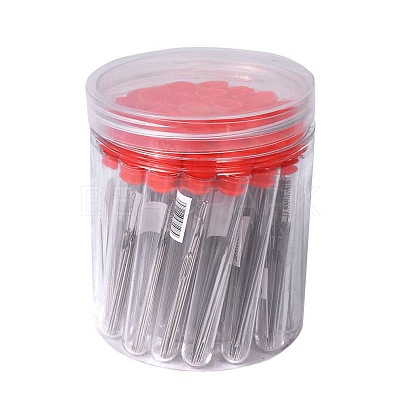 Iron Sewing Needles with Random Color Bottle Caps SENE-PW0002-043-1