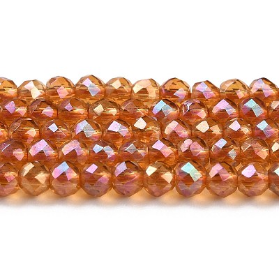 Electroplate Transparent Glass Beads Strands X1-GLAA-H021-01B-FR02-1
