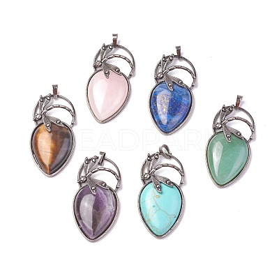 Natural & Synthetic Mixed Stone Pendants G-I220-G-1