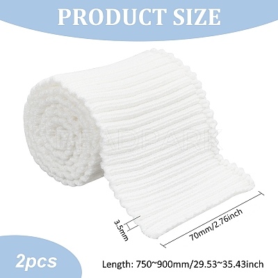 95% Cotton & 5% Spandex Fiber Ribbing Fabric for Cuffs OCOR-WH0082-148B-1