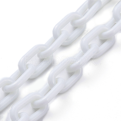 Personalized ABS Plastic Cable Chain Necklaces NJEW-JN02849-07-1