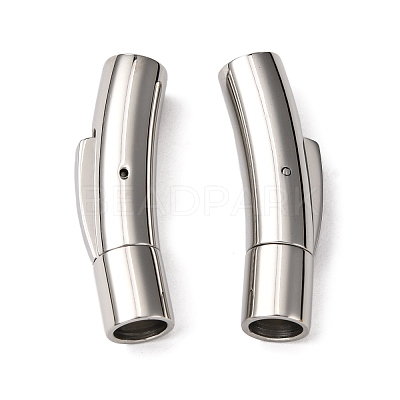 Tarnish Resistant 304 Stainless Steel Bayonet Clasps X-STAS-I013-5mm-1