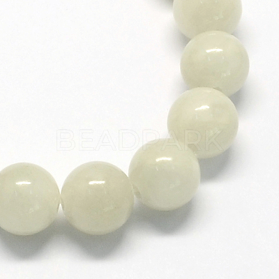 Natural Dyed Yellow Jade Gemstone Bead Strands G-R271-6mm-YXS03-1
