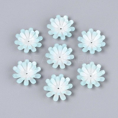 Flower Acrylic Bead Caps SACR-T017-50B-1