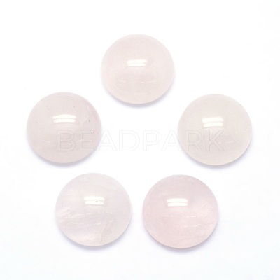 Natural Rose Quartz Cabochons G-P393-R20-14.5mm-1