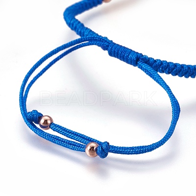 Nylon Cord Braided Bead Bracelets Making BJEW-F360-FRG-1