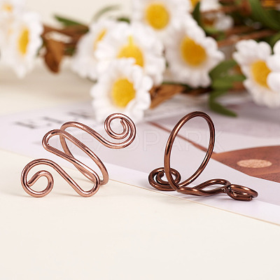 2Pcs 2 Colors Iron Yarn Guide Finger Holders DIY-TA0011-15-1