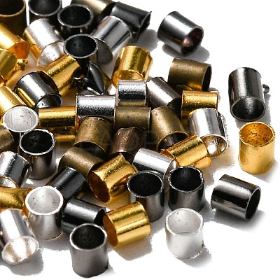 600Pcs 4 Colors Brass Crimp Beads KK-YW0001-52-1