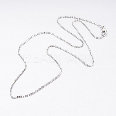 Brass Ball Chain Necklaces X-MAK-L009-06P-1