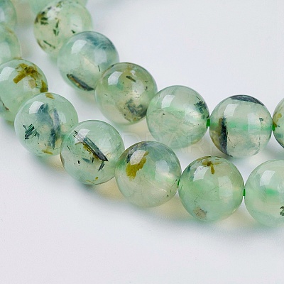 Natural Prehnite Beads Strands LS-G-G457-8mm-03-1