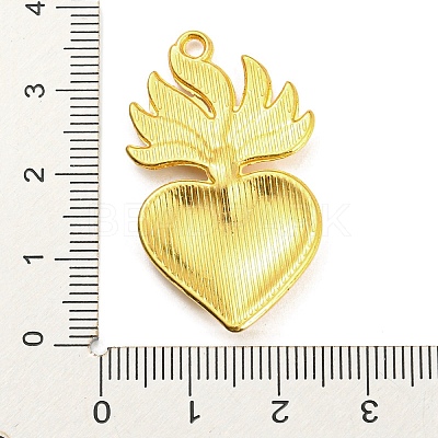Alloy Rhinestone Settings Pendant PALLOY-H132-02G-06-1