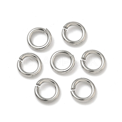 Tarnish Resistant 304 Stainless Steel Open Jump Rings X-STAS-R065-42-1