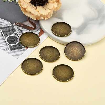 Iron Plain Edge Bezel Cups MAK-Q011-25AB-25mm-1