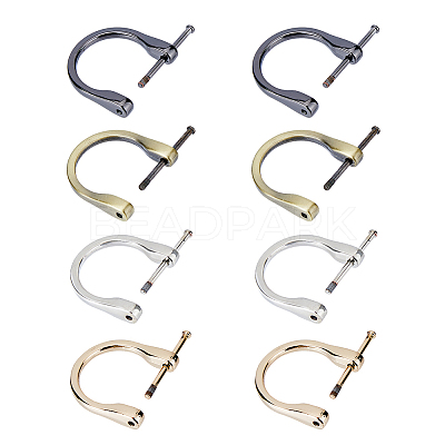 8Pcs 4 Colors Alloy D-Ring Anchor Shackle Clasps FIND-DC0005-59-1