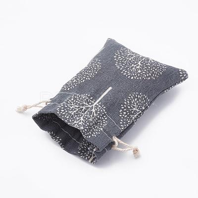 Polycotton(Polyester Cotton) Packing Pouches Drawstring Bags ABAG-T006-A21-1