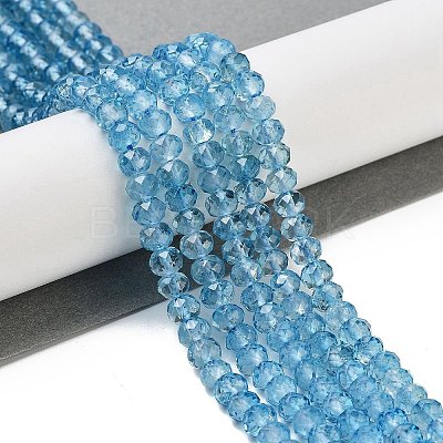 Natural Blue Topaz Beads Strands G-B088-D05-03-1