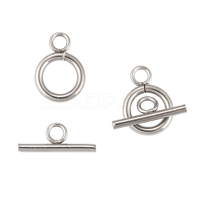 Tarnish Resistant 304 Stainless Steel Toggle Clasps STAS-F114-04P-B-1
