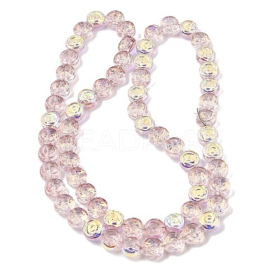 Electroplate Baking Paint Transparent Glass Beads Strands GL-CBA2ED2-05I-1