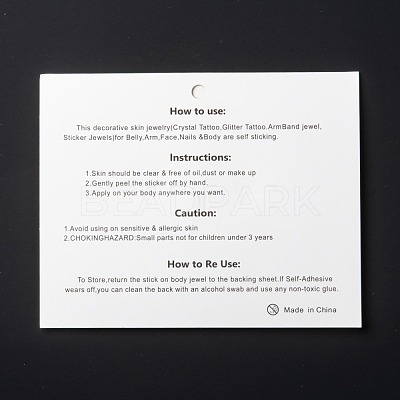 Acrylic Face Gems Stickers MRMJ-F014-06-1