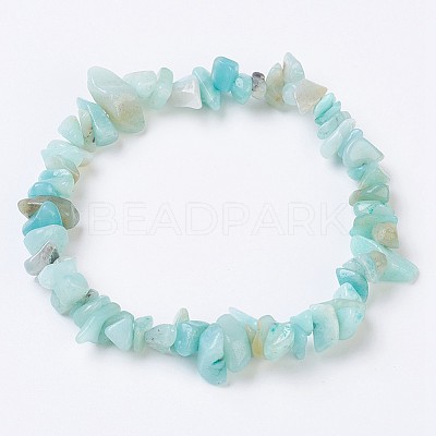 Natural Amazonite Stretch Bracelets BJEW-JB03681-06-1