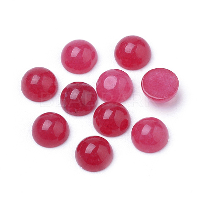 Natural White Jade Cabochons G-R416-6mm-52-1