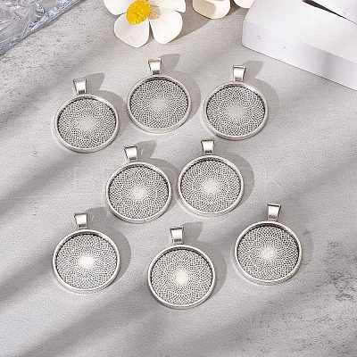 Tibetan Style Alloy Pendant Cabochon Settings LS-TIBE-R295-055AS-FF-1