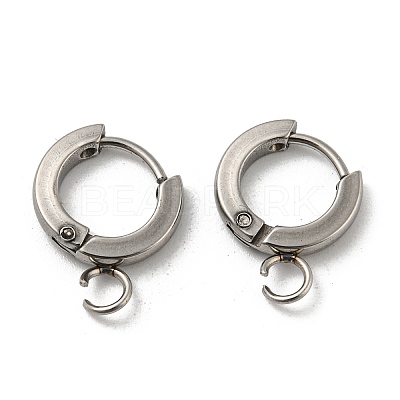 Tarnish Resistant 201 Stainless Steel Huggie Hoop Earrings Findings STAS-A167-01E-P-1