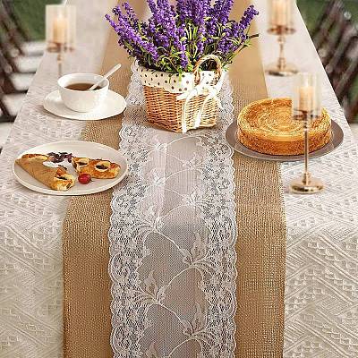 Jute Cloth & Lace Table Runners HULI-PW0002-131B-1
