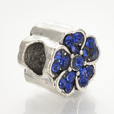 Alloy Rhinestone European Beads MPDL-Q208-068-1