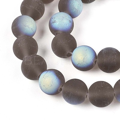 Frosted Transparent Glass Beads Strands LS-GLAA-T032-T10mm-MBB02-1