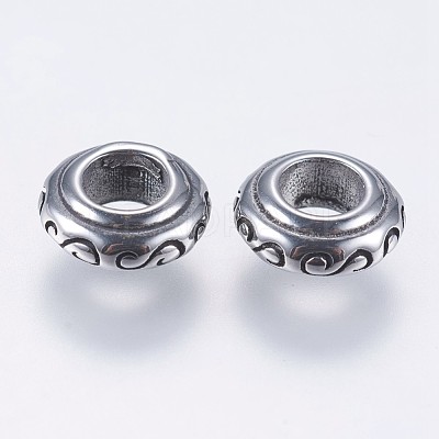 304 Stainless Steel European Beads STAS-I069-12AS-1