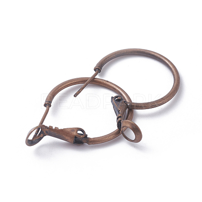 Brass Hoop Earrings KK-I665-26A-R-1