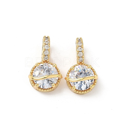Brass Micro Pave Cubic Zirconia Pendants KK-Z139-04G-03-1
