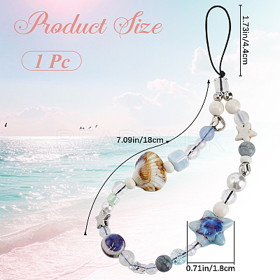 Resin & Acrylic Mobile Straps HJEW-WH20012-06-1