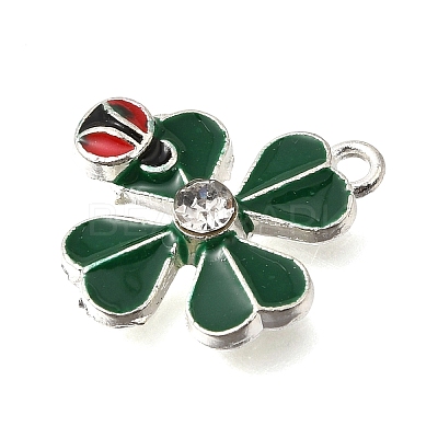 Alloy Rhinestone Enamel Pendants FIND-E049-07B-P-1
